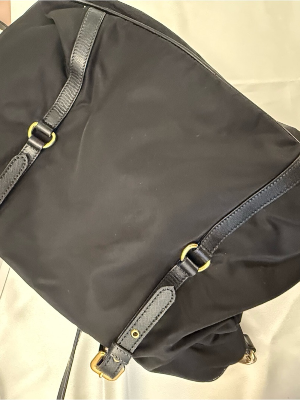 Prada Classic Large Nylon Tote - Black - Fits Laptop - 2-Way Crossbody - Picture 12 of 14
